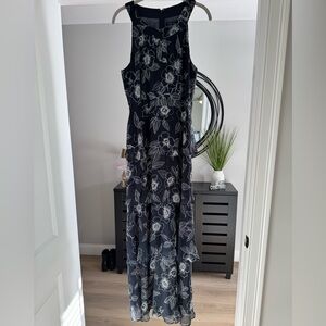 Tommy Hilfiger Navy and White Floral Maxi Dress